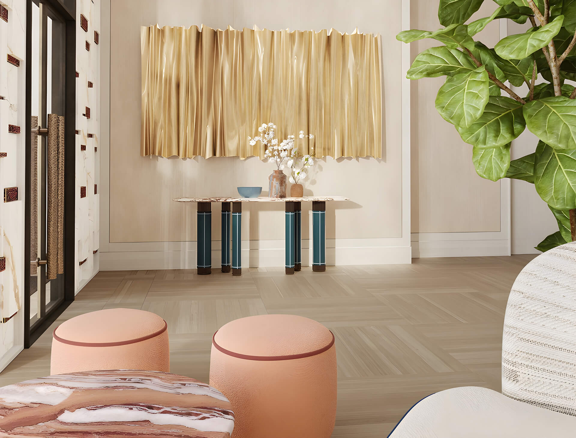 Лобби и входная группа жилого комплекса